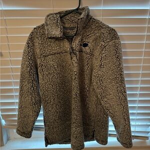 Cozy Gray Sherpa Pullover